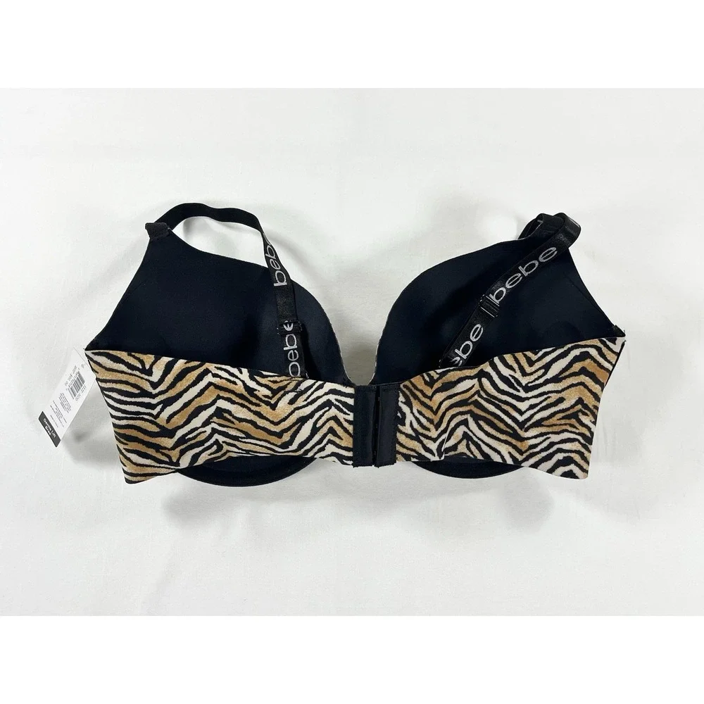 Bebe Intimates Tiger Stripe Seamless Underwire Gentle Lift Push Up Bra NWT 36DD‎